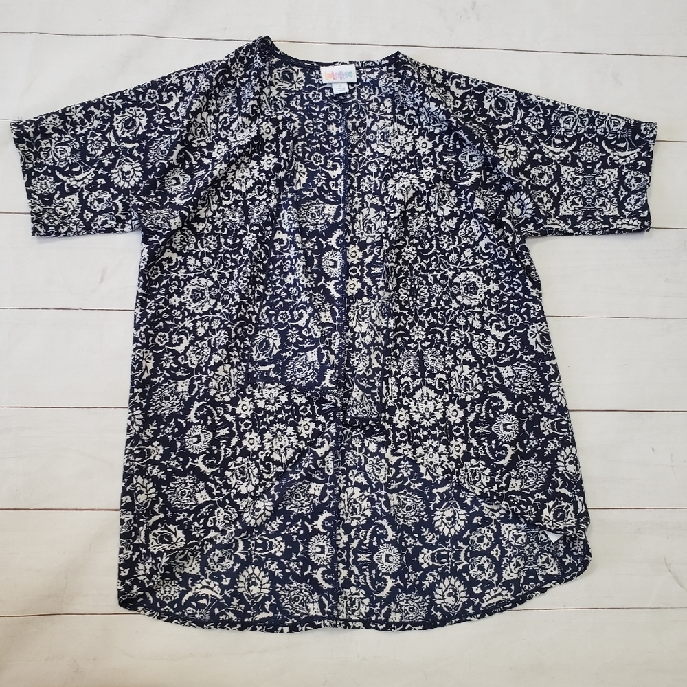 Lularoe Girl Navy Blue Kimono